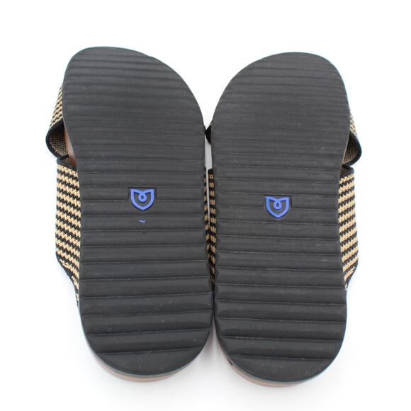 Rothys The Weekend Sandal Womens 10 Tan Black Knit Slip On Slides Comfort Shoe - Picture 6 of 6